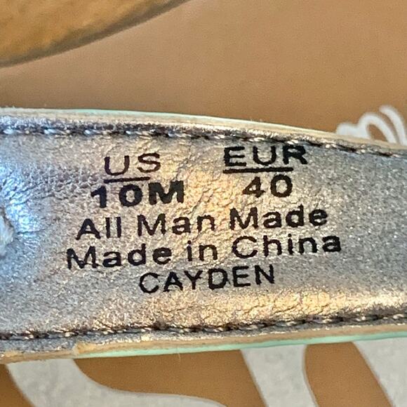 Circus Sam Edelman Womens Sandals Sz 10M Cayden Mint Green T-Strap Buckle Thong - Picture 9 of 9